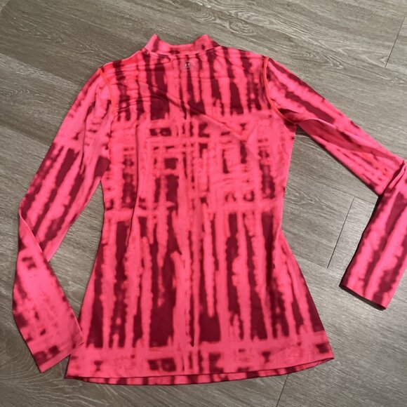 Under Armour Shirt Womens Small Pink ColdGear Fitted Mock Long Sleeve Athletic - Picture 4 of 5